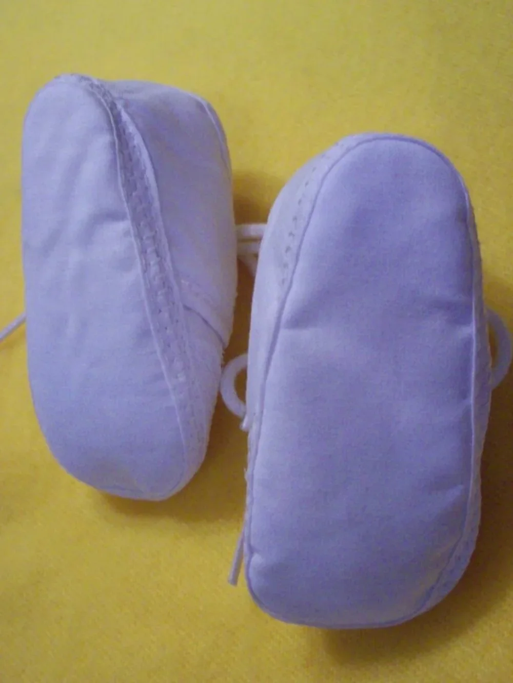 Infant baby boy white cotton christening baptism shoes size 2 infant